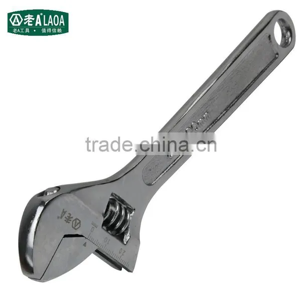 LAOA 8 Inch Industrial Grade Adjustable Spanner WrenchDrop Forged Adjustable Wrench Spanner With Scales photo-2