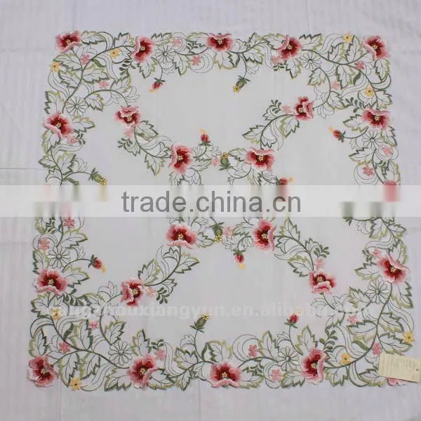 tablecloth with embroidery and cutwork