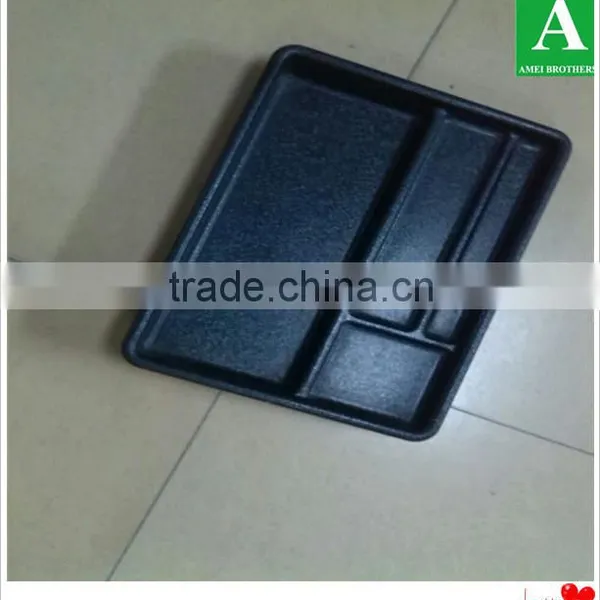 Qualified Black Color ps Chrome Plastic Thick Compartments Tray photo-3