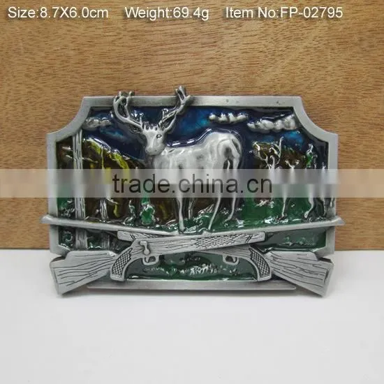 Custom Brand Name Buckle Plate Metal Belt Buckle photo-5
