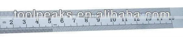 Steel Ruler with conversion chart