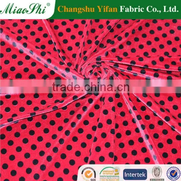 2014 Red Hot Sell Korean Soft Spandex Printed Velvet for Clothes