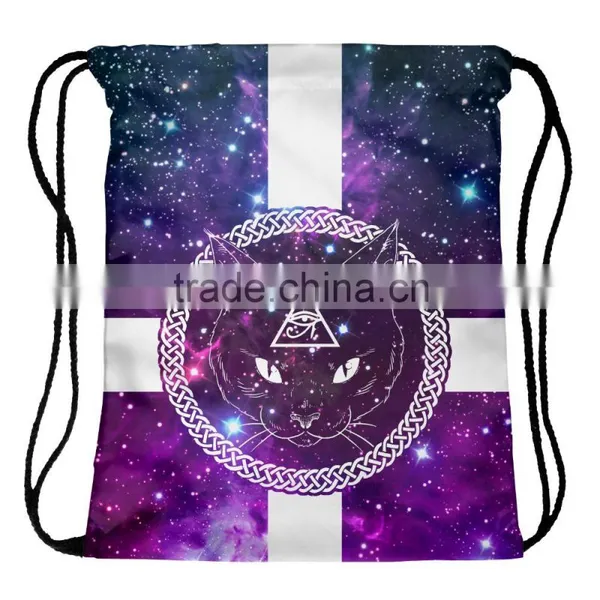 Brand New 3D Printed High Quality Wholesale Drawstring Backpack photo-6