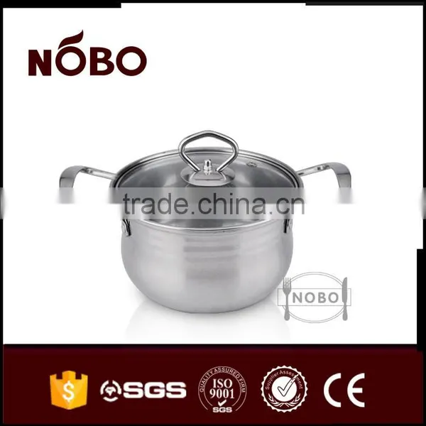 Drum Shape Steel Handles Stainless Steel Cooking Pot Set photo-4