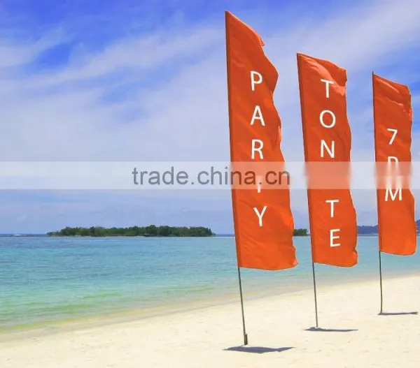Long Life Custom Polyester Teardrop Feather Square Pegasus Advertising Flying Flag Banner Printing photo-6