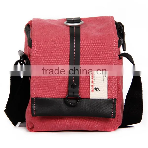 Besnfoto Pink Canvas Bag Medium Size DSLR Camera Shoulder Bag For Girls photo-2