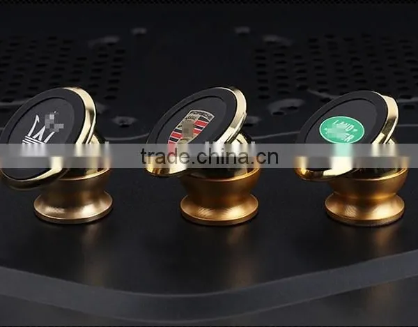 360 Degree Rotating Multifunctional Car Mobile Phone Metal Logo Vehicle Magnetic Bracket photo-2