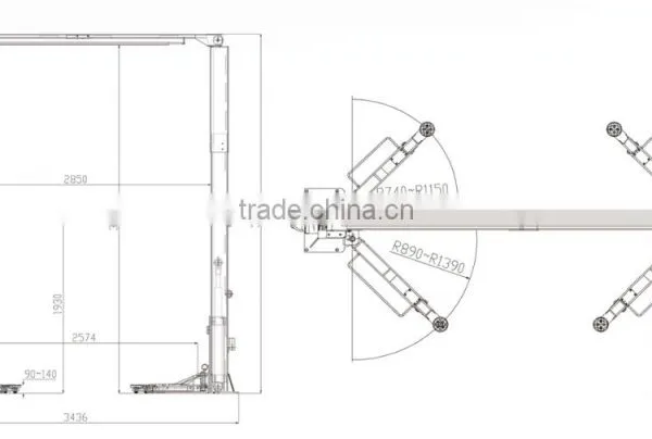 Clear Floor Two Post Car Lift Electric Release Original Manufacturer photo-6