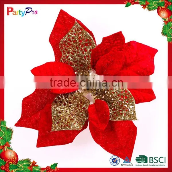 Partypro 2015 Wholesale Christmas Indoor Decorations Colorful Plastic Flower Christmas Decor Flower photo-2