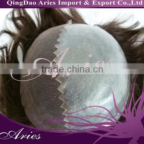 Top Quality Human Hair Toupee for Men /natrual Hairline Mens Toupee Cheap Real Human Hair Toupee for Men photo-3