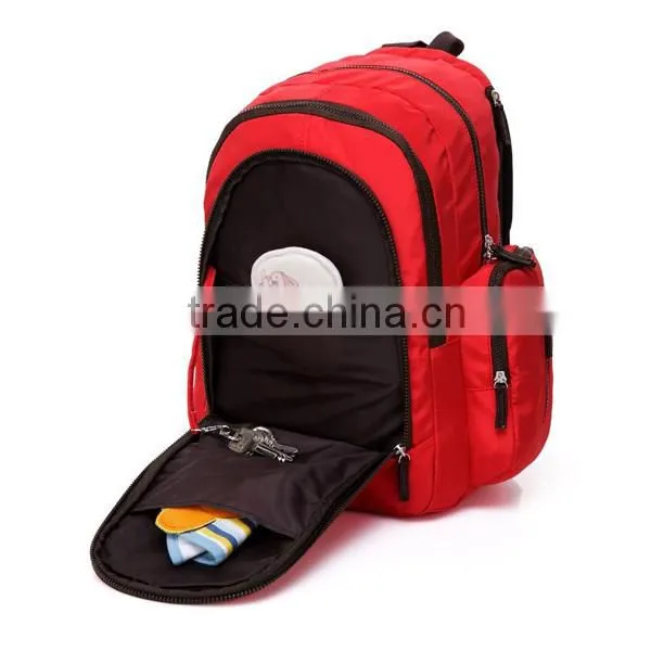 2015 Wholesale Large Diaper Bag Backpack Baby Nappy Changing Bag Red photo-3