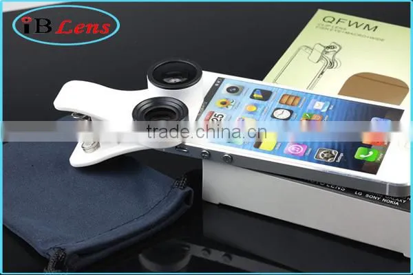 Universal Clip Fisheye Wide Angle Macro 3 in 1 Camera Lens for Mobile Phone,phone Accessory