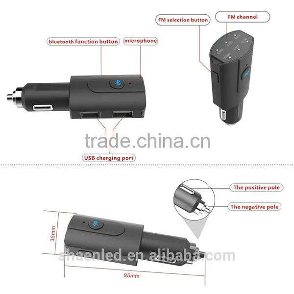 2016 New Arrival New Design Vehicle-mounted Bluetooth Hands Free FM Emitter photo-5