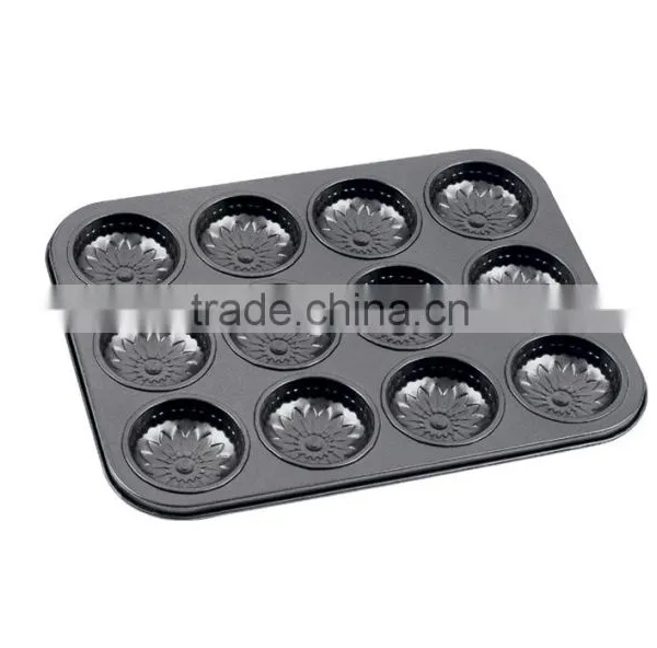 12 Cup Muffin Pan Witth Flower Shape photo-5