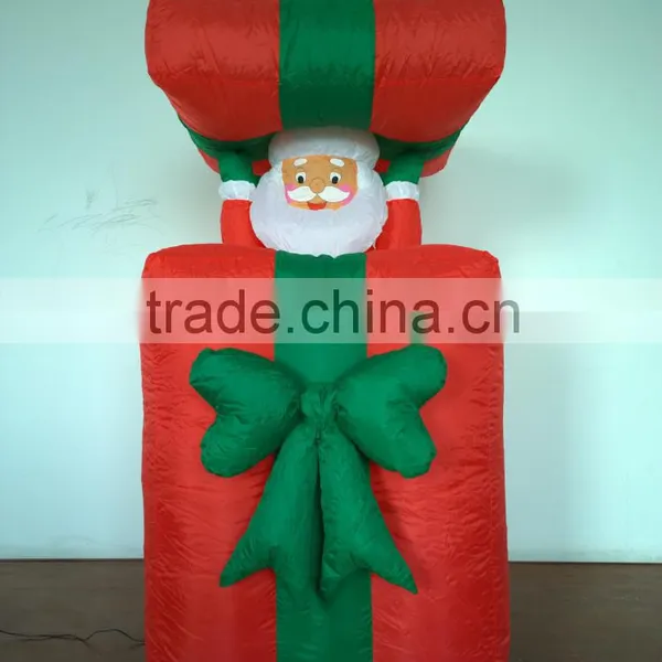 DJ-XT-19 Movable Christmas Inflatable Santa Claus Hide in the Gift Patio Decoration photo-3