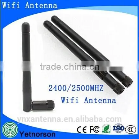High quality 2.4GHz 3dBi RP-SMA Wifi antenna for mini PC PCI Card