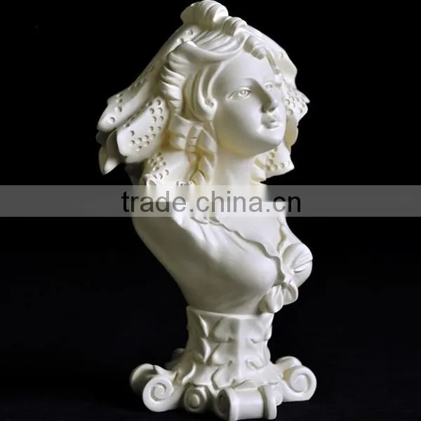 Customizeds Collectible White Woman Sculpture Girl Bust Statue photo-3