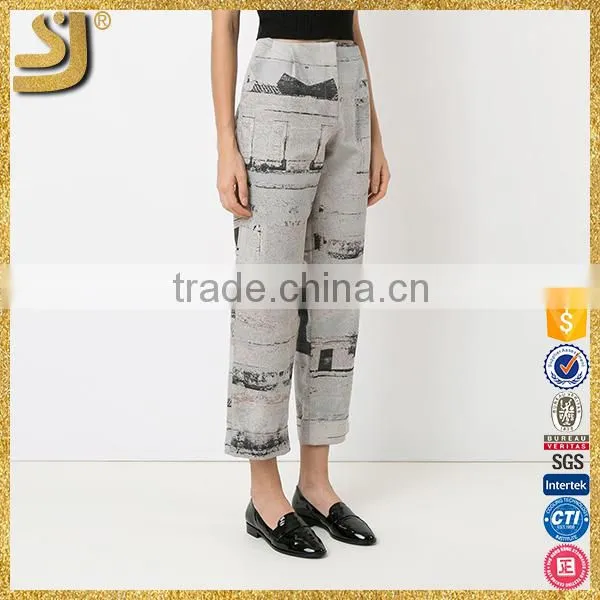 Fashion New Style Lady Pants Waisted Cropped Pants photo-3