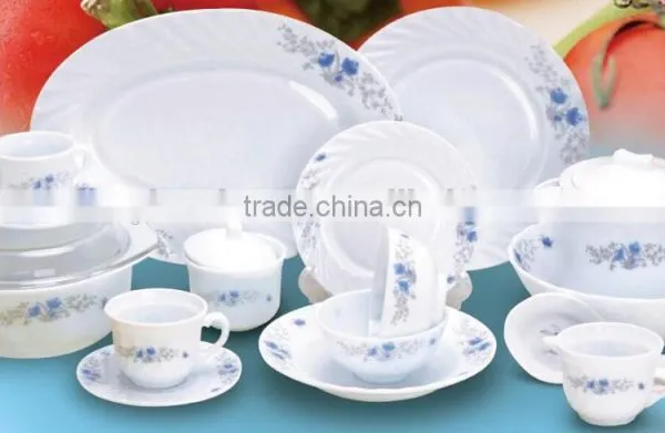 58pcs Set Opal Glassware