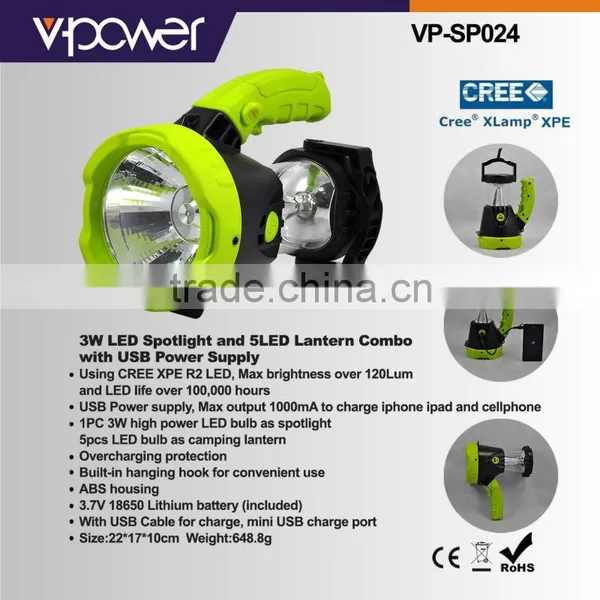 Led Emergency Lantern With USB Power Supply