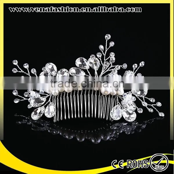 Wholesaler Crystal Rhinestone Manufacture of Hair Comb photo-2