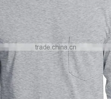 Men's Pocket Design Casual Bulk Long Sleeve T-shirts photo-3