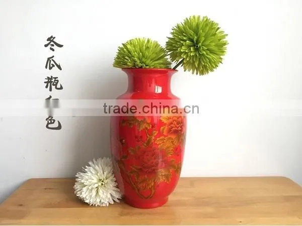 2016 New Arrival Chinese Red Porcelain Vase With Narrow-mouth