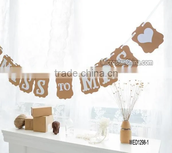 MISS TO MRS Vintage Wedding Photo Booth Props Wedding Banner Garland Wedding Gift Supplier's Choice photo-2
