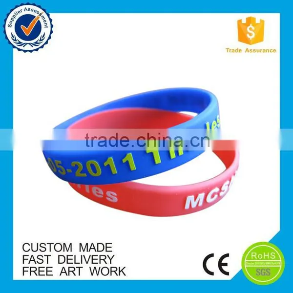 China Supplier High Quality Printing Custom Silicone Bracelets photo-5