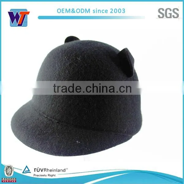 China Top Selling Red Wool Felt Hat Bodies With Cute Ears photo-4