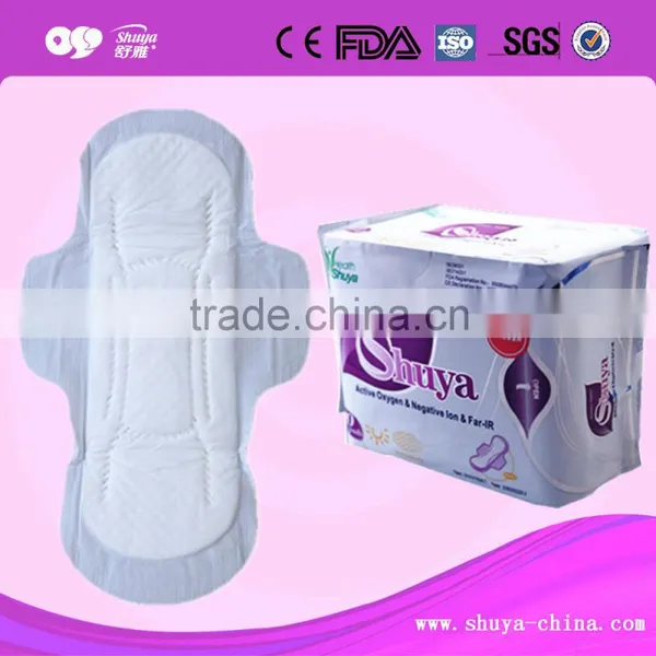 Quick absorption negative ions sanitary pads