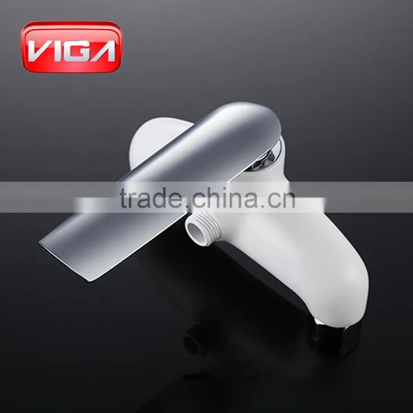 White & Chrome Shower Taps Brass Shower Faucet photo-3