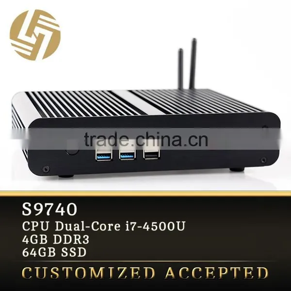 High quality I7-4500U Dual core 4G RAM 64G SSD Gamer Computer Support Ubantu System