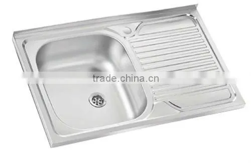 50x80 Lay-on Stainless Steel Kitchen Sink (DE305)