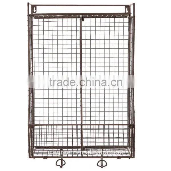 Wall Mounted Collapsible Metal Wire Mesh Storage Basket photo-2