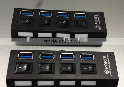4 Ports USB 3.0 HUB / 4 Ports Hub Speed 5Gbps for PC Laptop / USB Hub On/off Switc photo-2