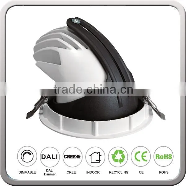 10W 20W 30W 40W 50W High Power Rotating Round LED COB Downlight Rotatable Shop Ceiling Lights photo-2