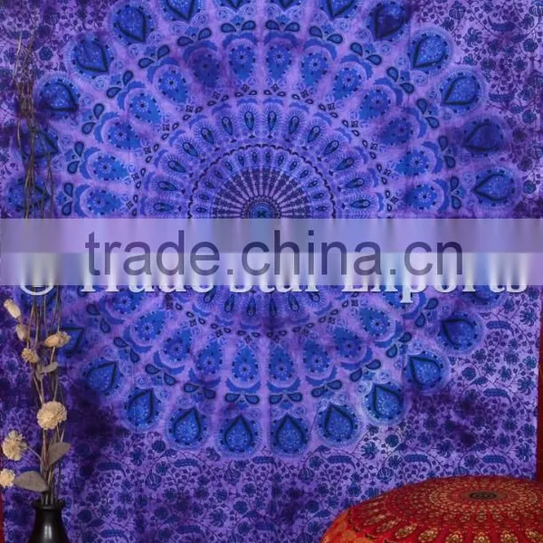 Twin Size Tie & Dye Indian Mandala Hippie Home Decor Wall Art Bohemian Wall Hanging Tapestry photo-5