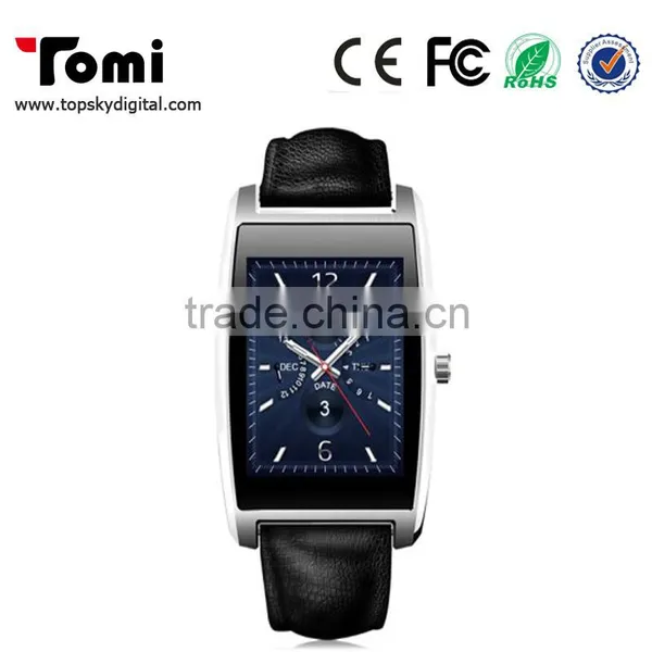 MTK2502C IP67 Waterproof 1.61 Inch BT 4.0 Leather Band Heart Rate Monitoring Smart Watch photo-2