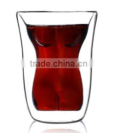 wholesale sexy belle shot glass cup for whisky bar creative glass