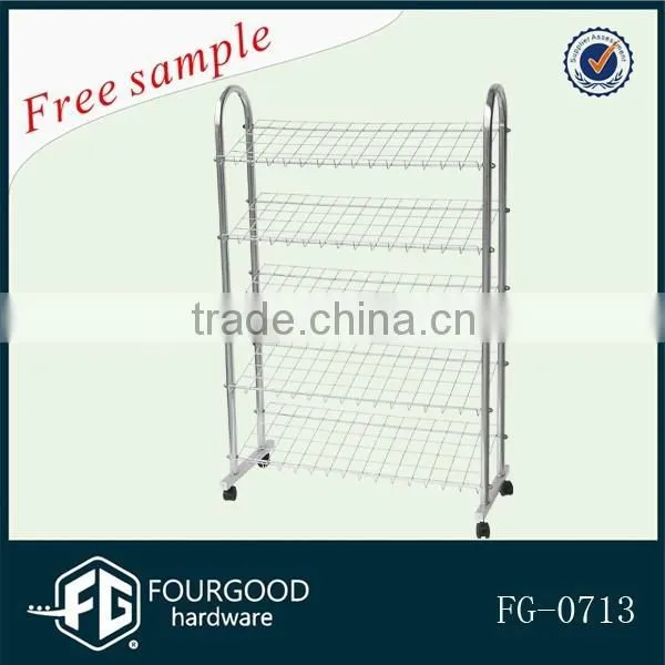 Home Furniture 4 Tier Metal Folding Shoe Rack photo-2