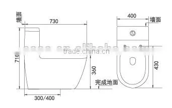 Modern Design Toilet TC--38668 photo-3