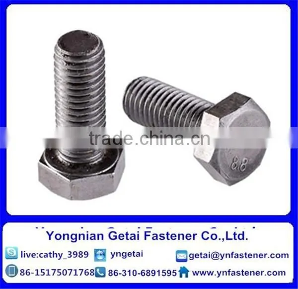 Hexagonal Head Bolts Full Thread DIN933/DIN931 M6-M42, ZP GR4.8/8.8 photo-3