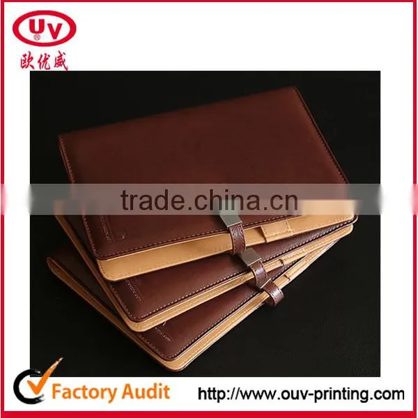 2016/2017 USB PU Leather Notebook Luxury Business Meeting Organizer USB Notebook photo-2
