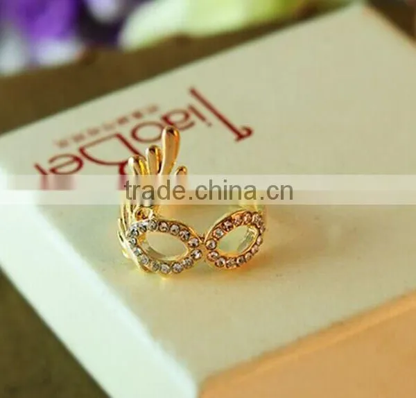 Sex Women Crystal Diamante Alloy Mask Rings photo-3