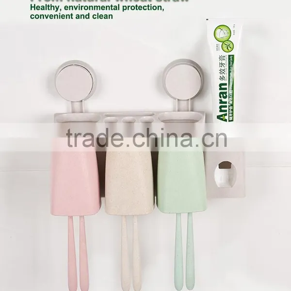 Toothpaste Dispenser Toothpaste Holder Wall Mounted Dustproof Automatic Toothbrush Holder photo-2