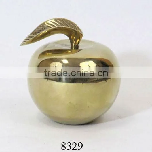 Decorative Brass Paper Weight, Apple Design