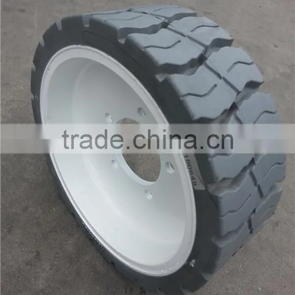 2016 New Style Deep Groove Tread Solid Tire With Rims 15x5 With Factory Price photo-4