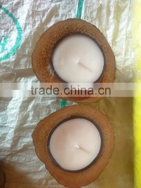 Coconut shell aromatic candles