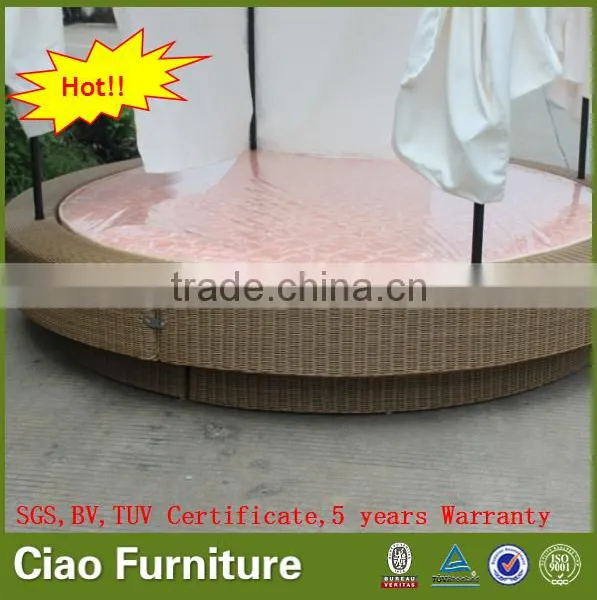 Luxury New Style Rattan Sun Bed Wicker Patio Daybed Outdoor Furniture photo-6